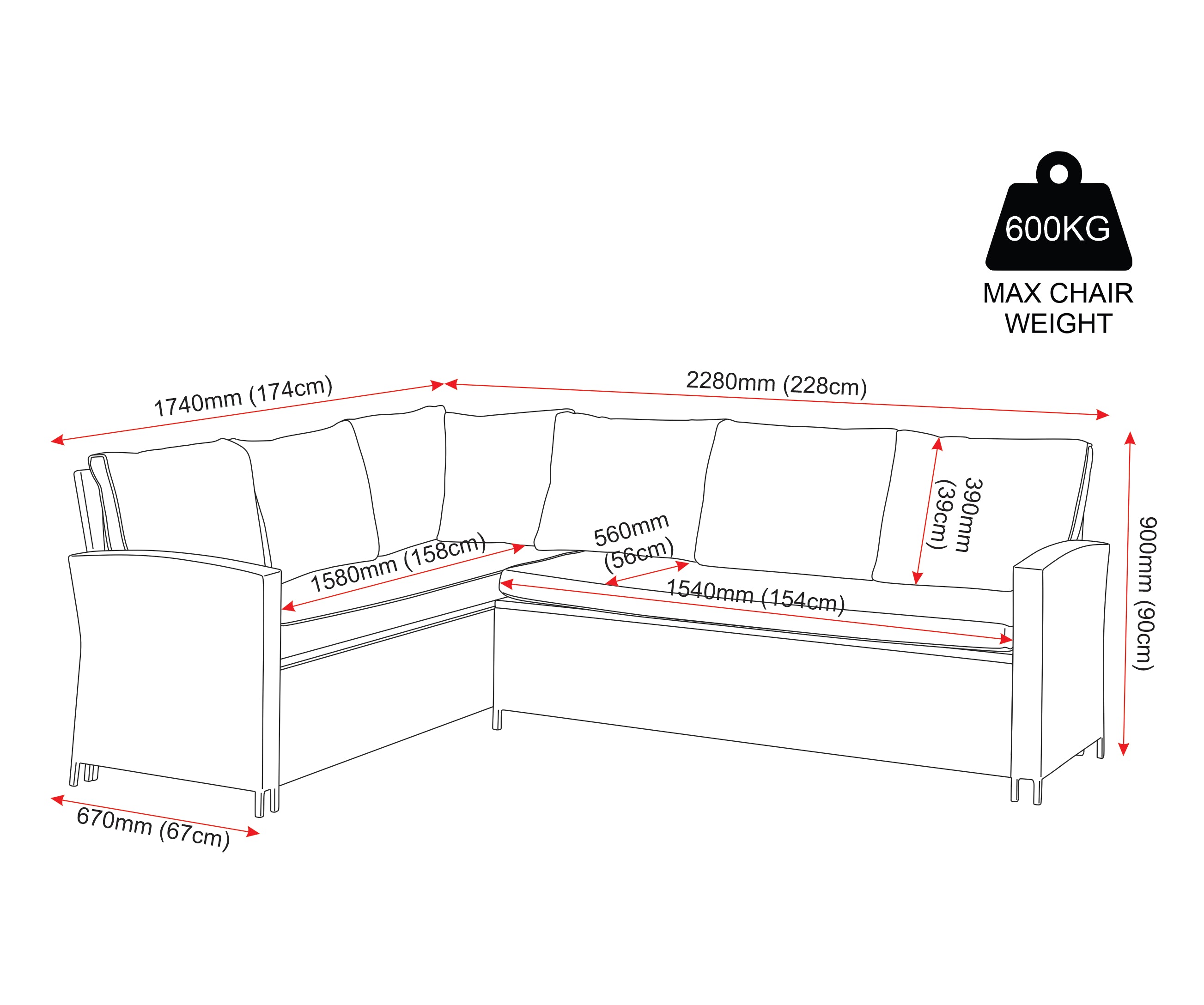 Aspen Corner Garden Furniture Set