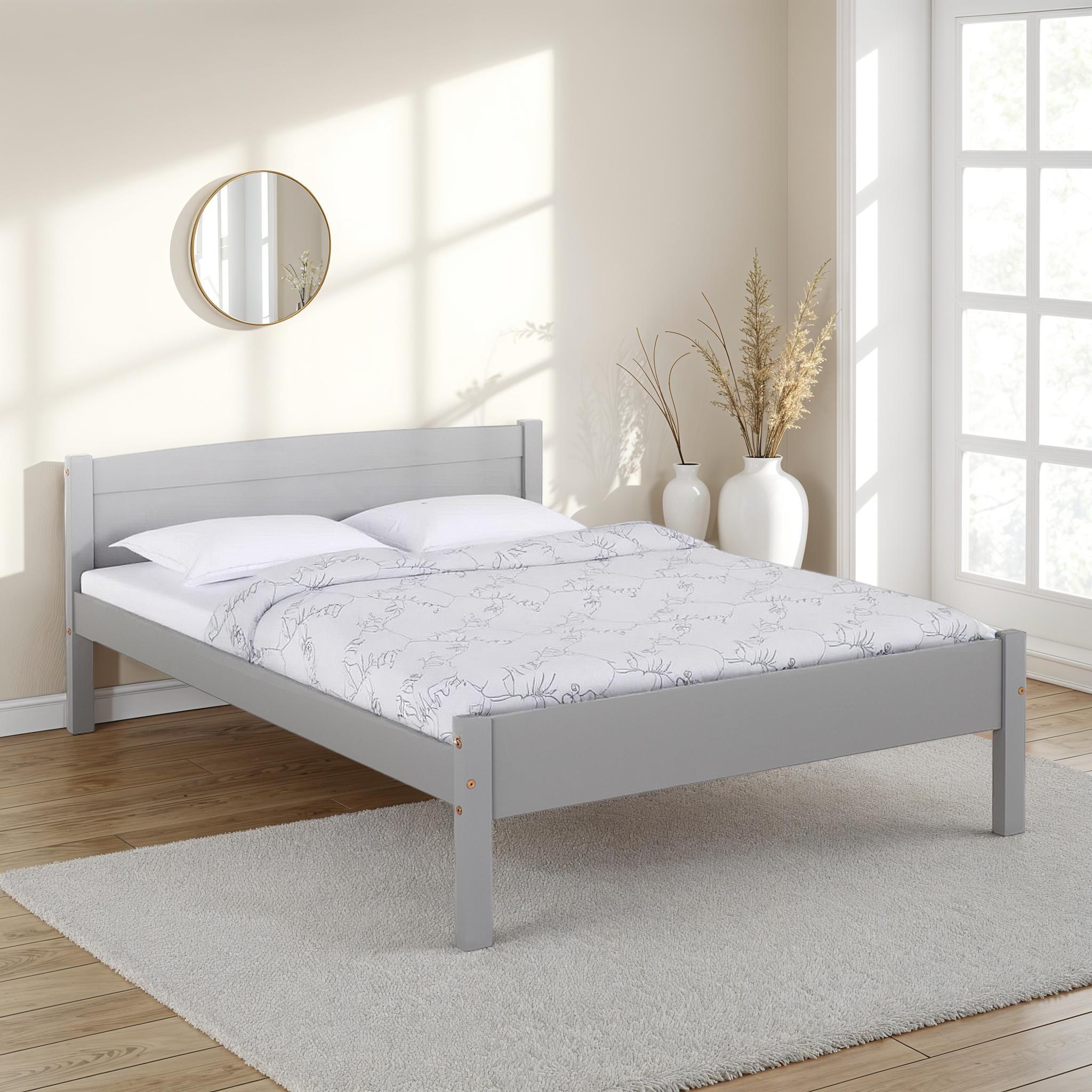 AMBER 4'6" BED - GREY SLATE