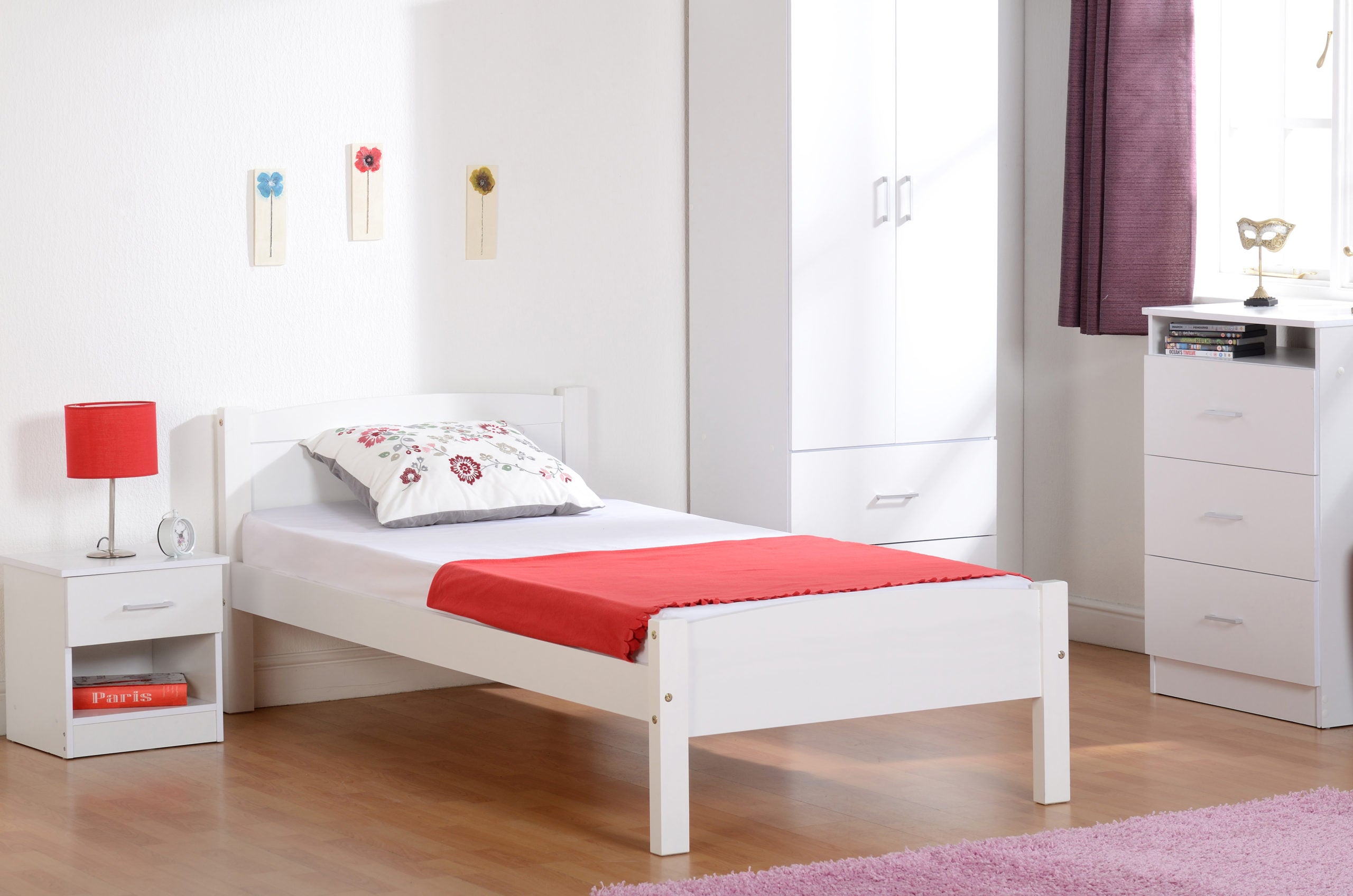 AMBER 3' BED - WHITE