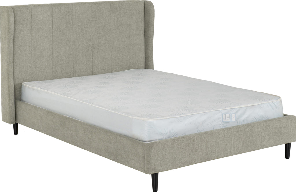AMELIA 4'6" BED - DARK GREY FABRIC