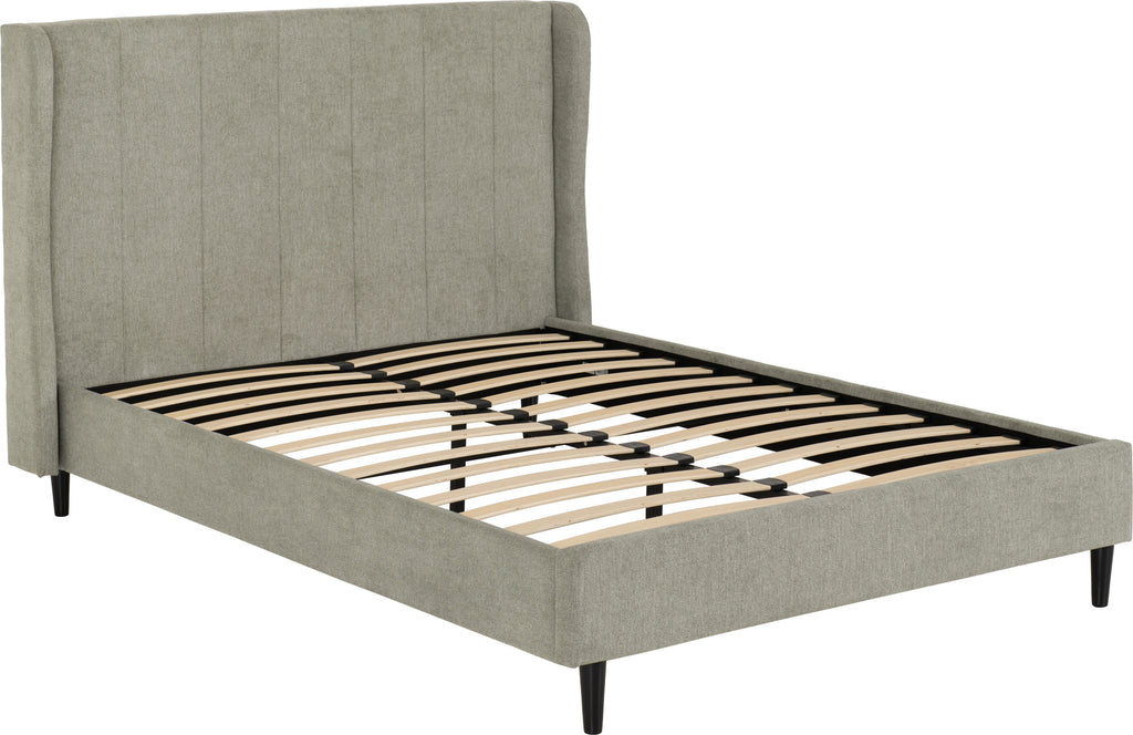 AMELIA 4'6" BED - DARK GREY FABRIC