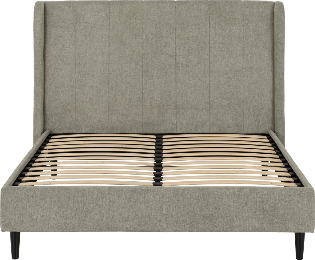 AMELIA 4'6" BED - DARK GREY FABRIC