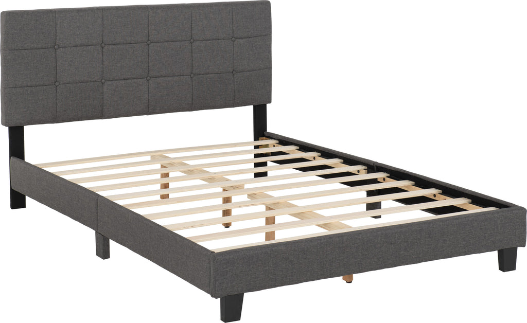 ARRAN 4'6" BED - GREY FABRIC