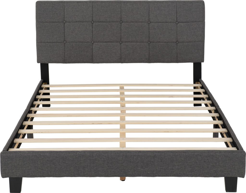 ARRAN 4'6" BED - GREY FABRIC