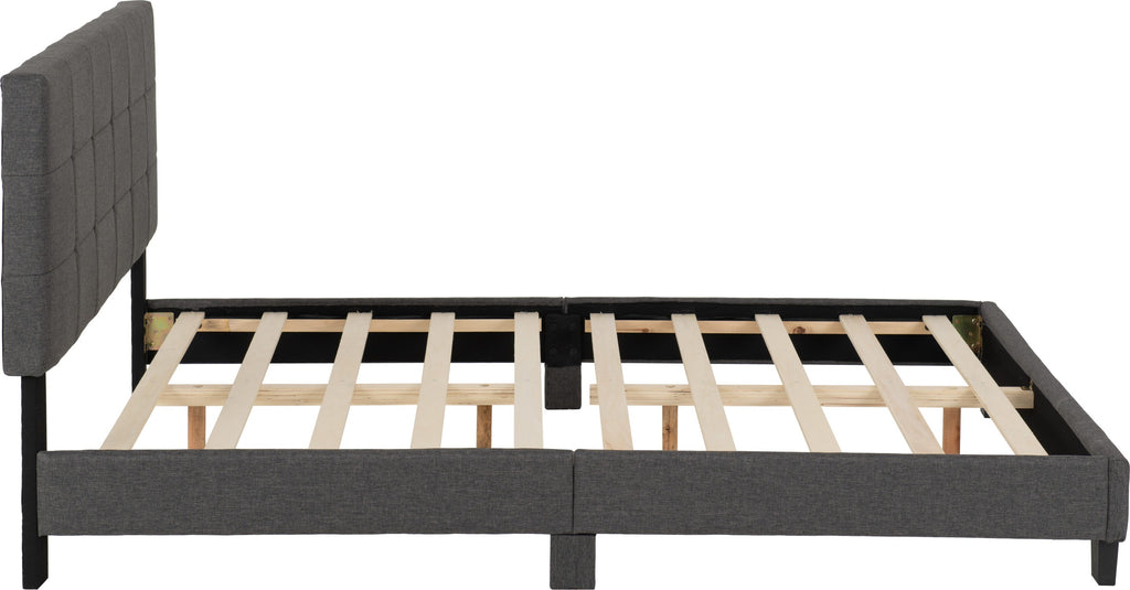 ARRAN 4'6" BED - GREY FABRIC