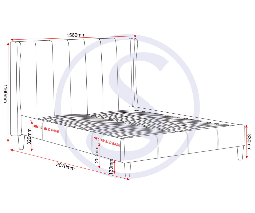 AMELIA 4'6" BED - GREEN VELVET FABRIC
