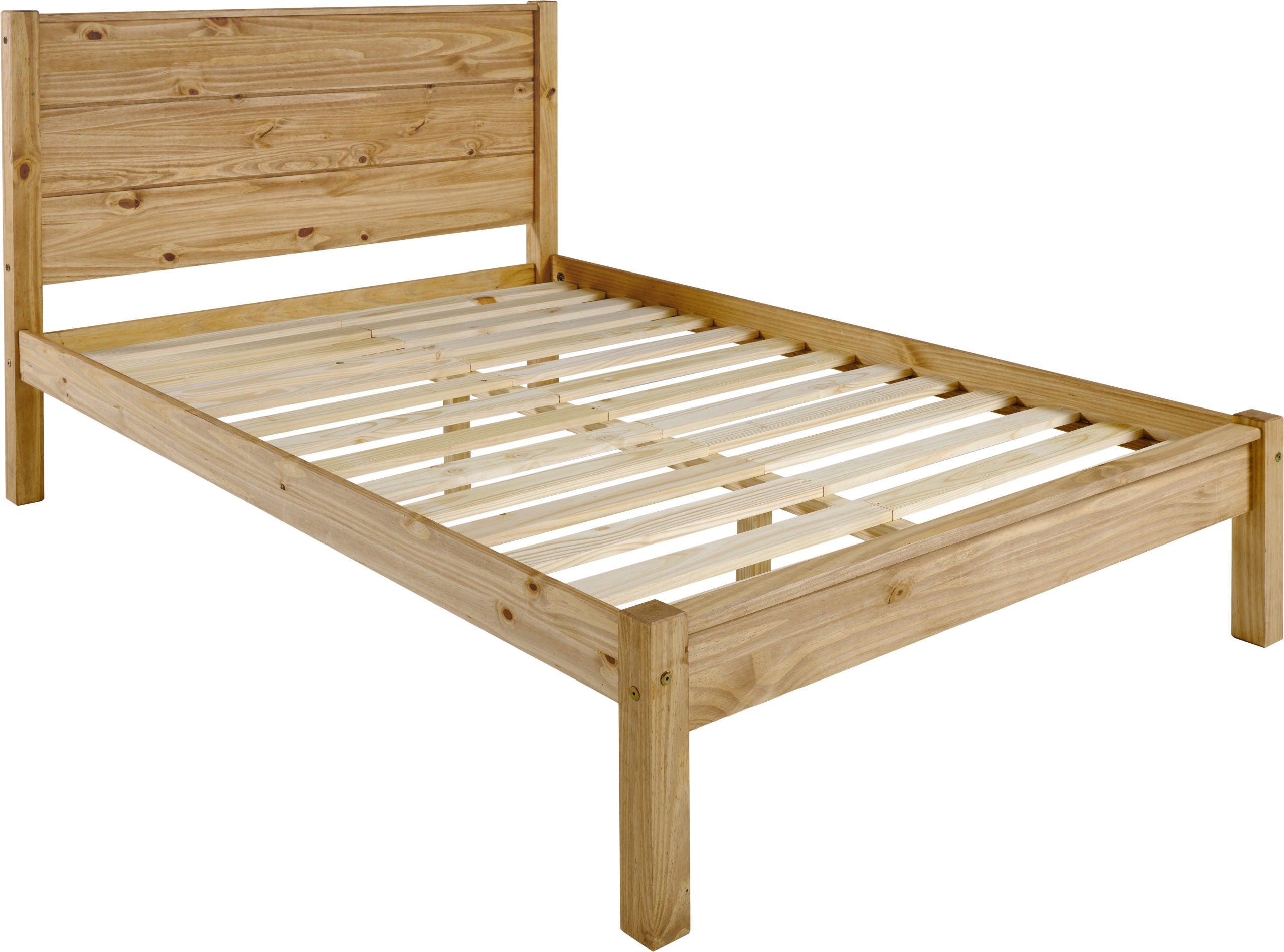 BARTON 5' BED - WAXED PINE