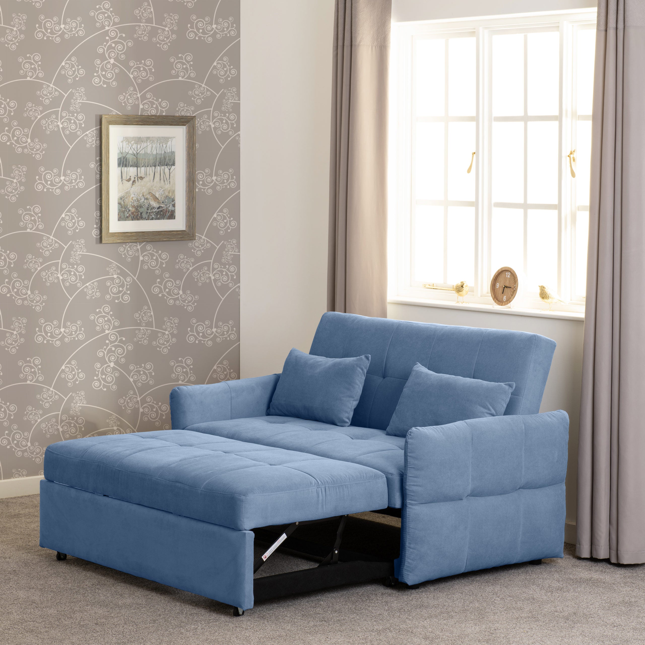 CHELSEA SOFA BED - BLUE FABRIC