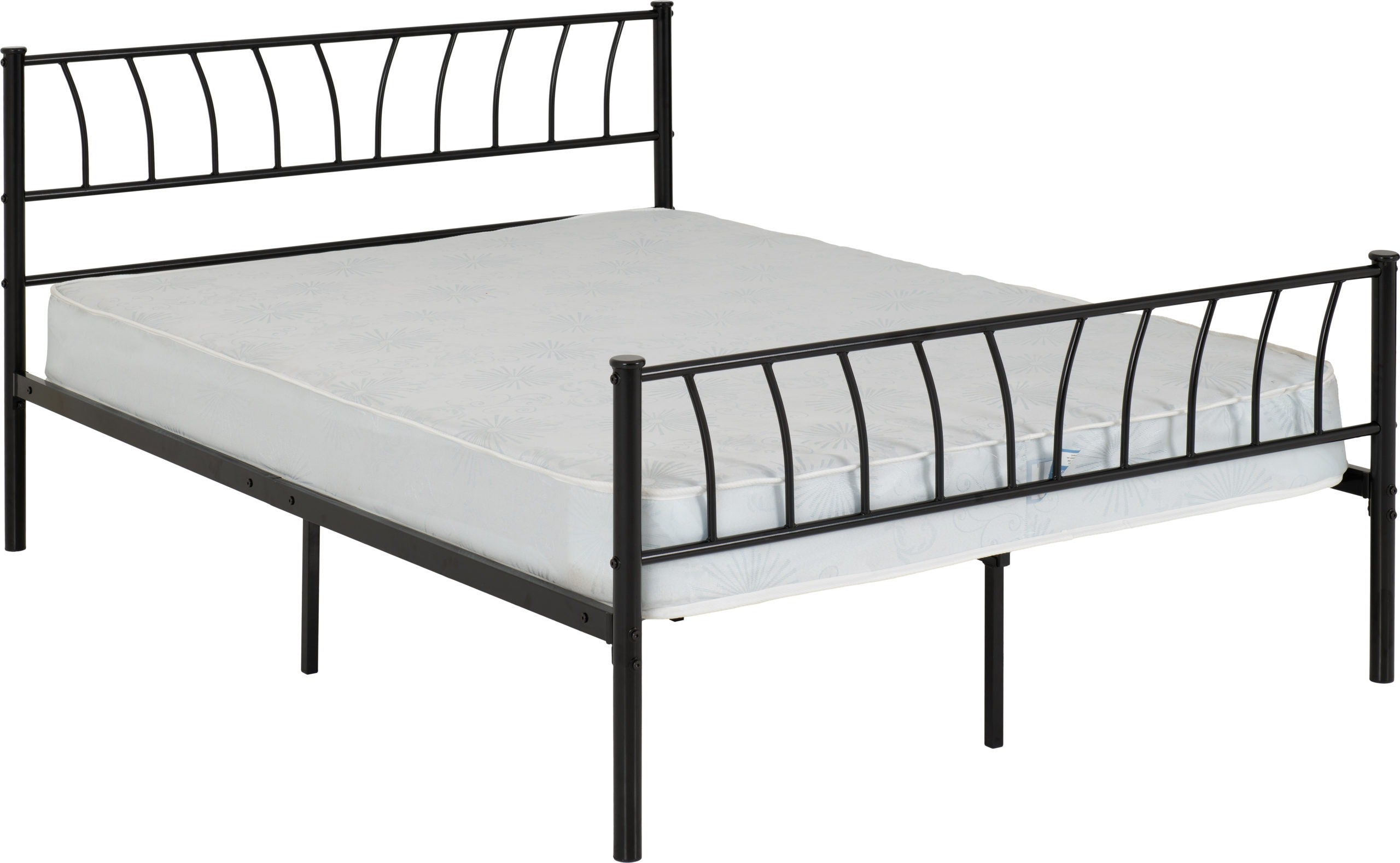 HARLOW 4'6" BED - BLACK