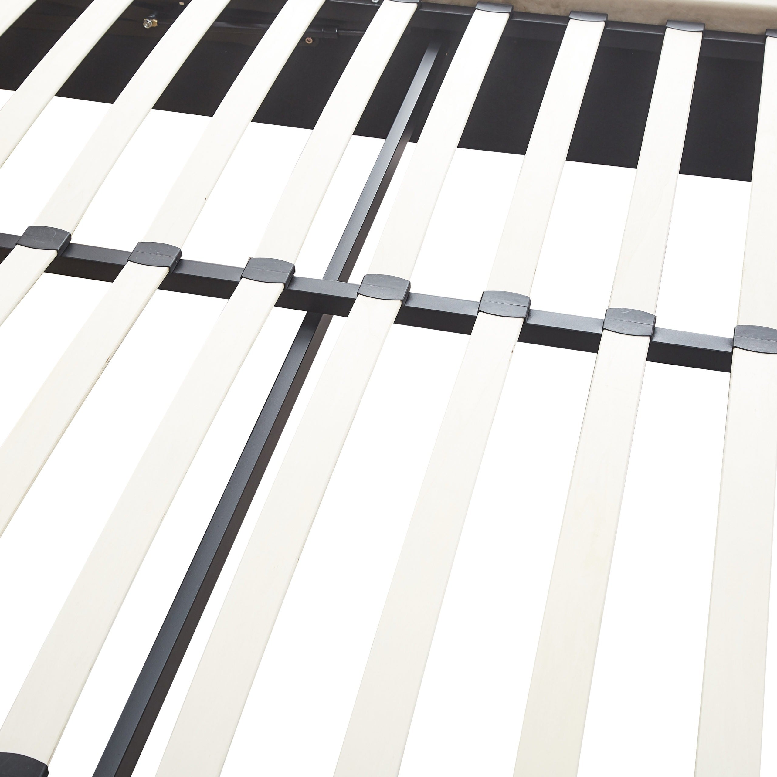 MADISON 4'6" OTTOMAN BED - FAWN VELVET FABRIC