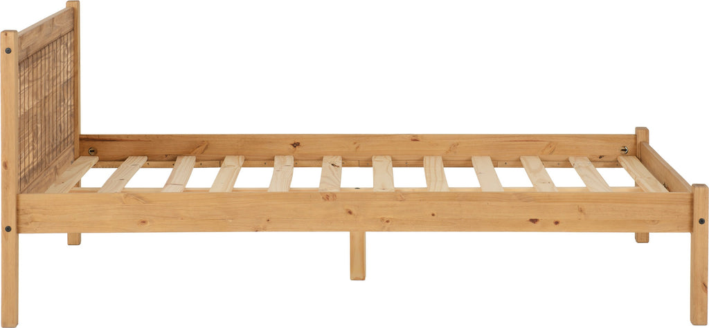 MAYA 4'6" BED - DISTRESSED WAXED PINE