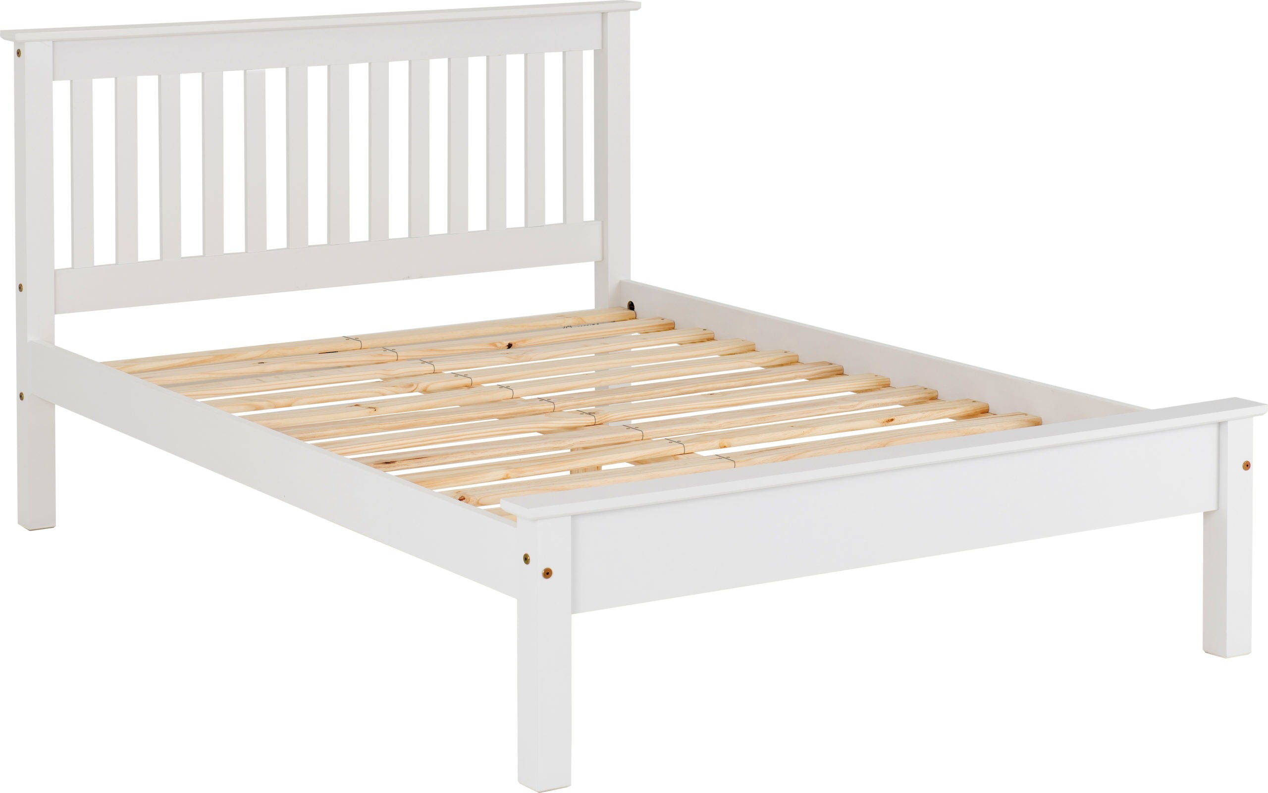 MONACO  LOW END BED - WHITE