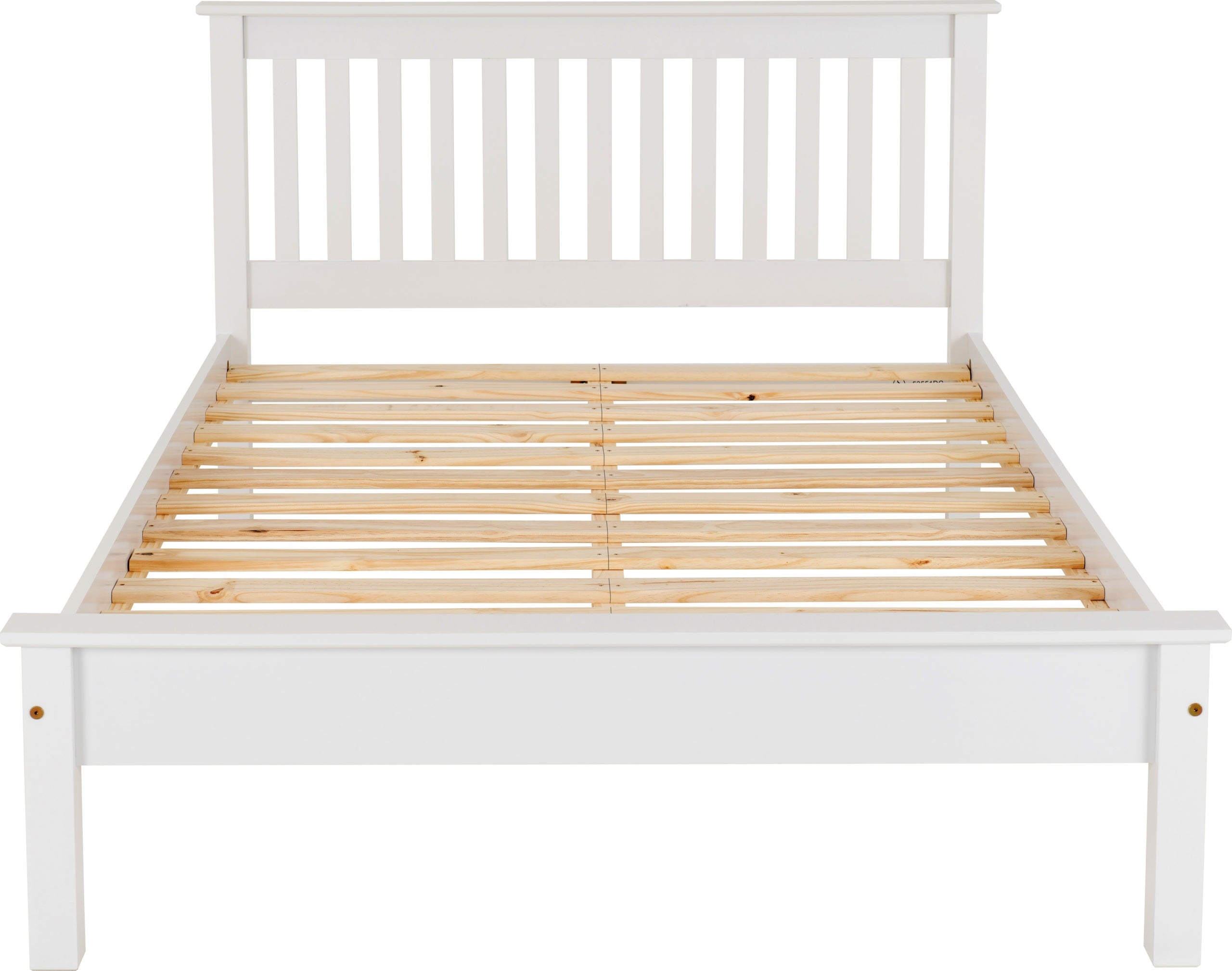 MONACO  LOW END BED - WHITE