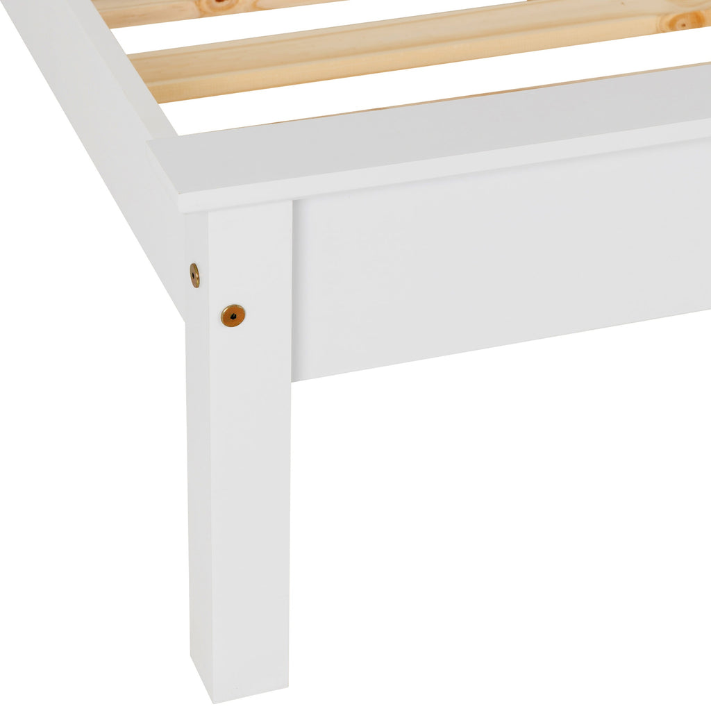 MONACO  LOW END BED - WHITE