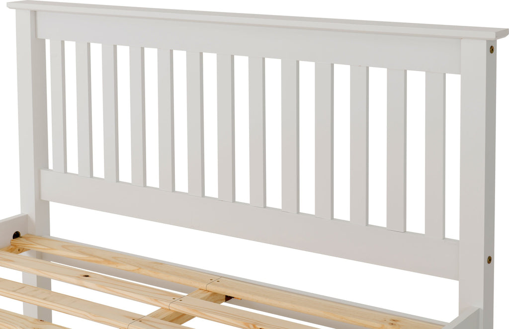 MONACO  LOW END BED - WHITE