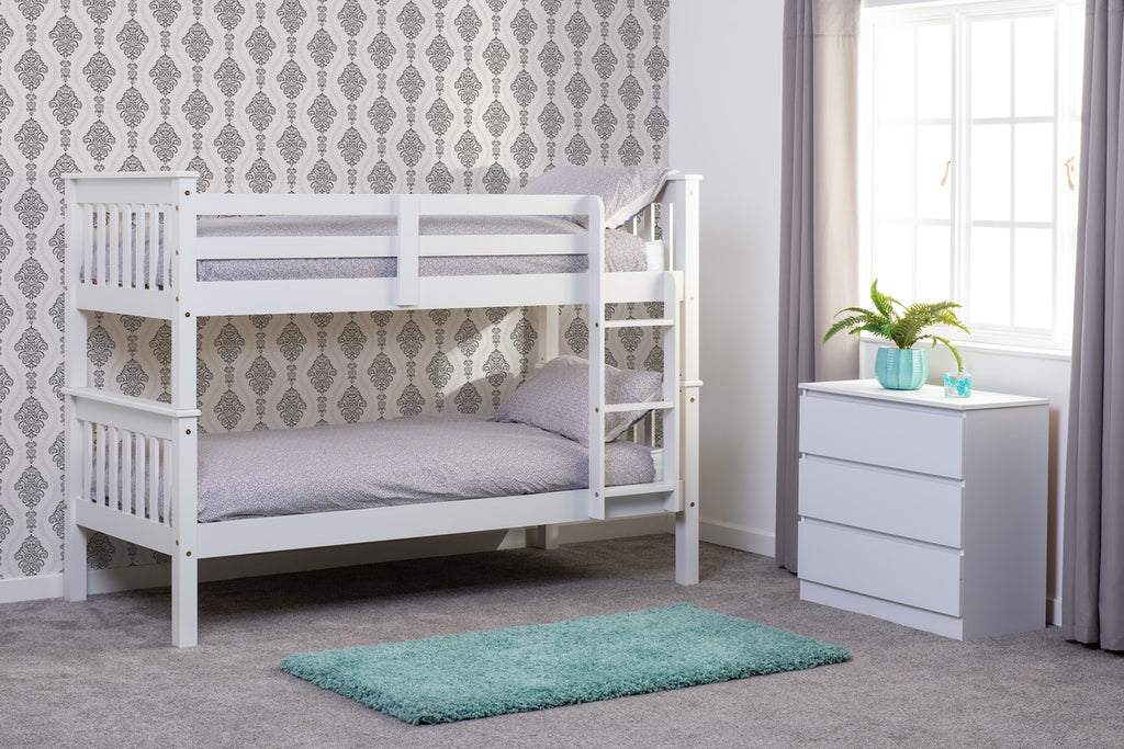 NEPTUNE 3' BUNK BED - WHITE
