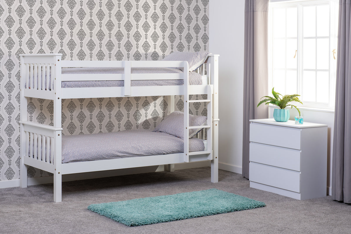 NEPTUNE 3' BUNK BED - WHITE