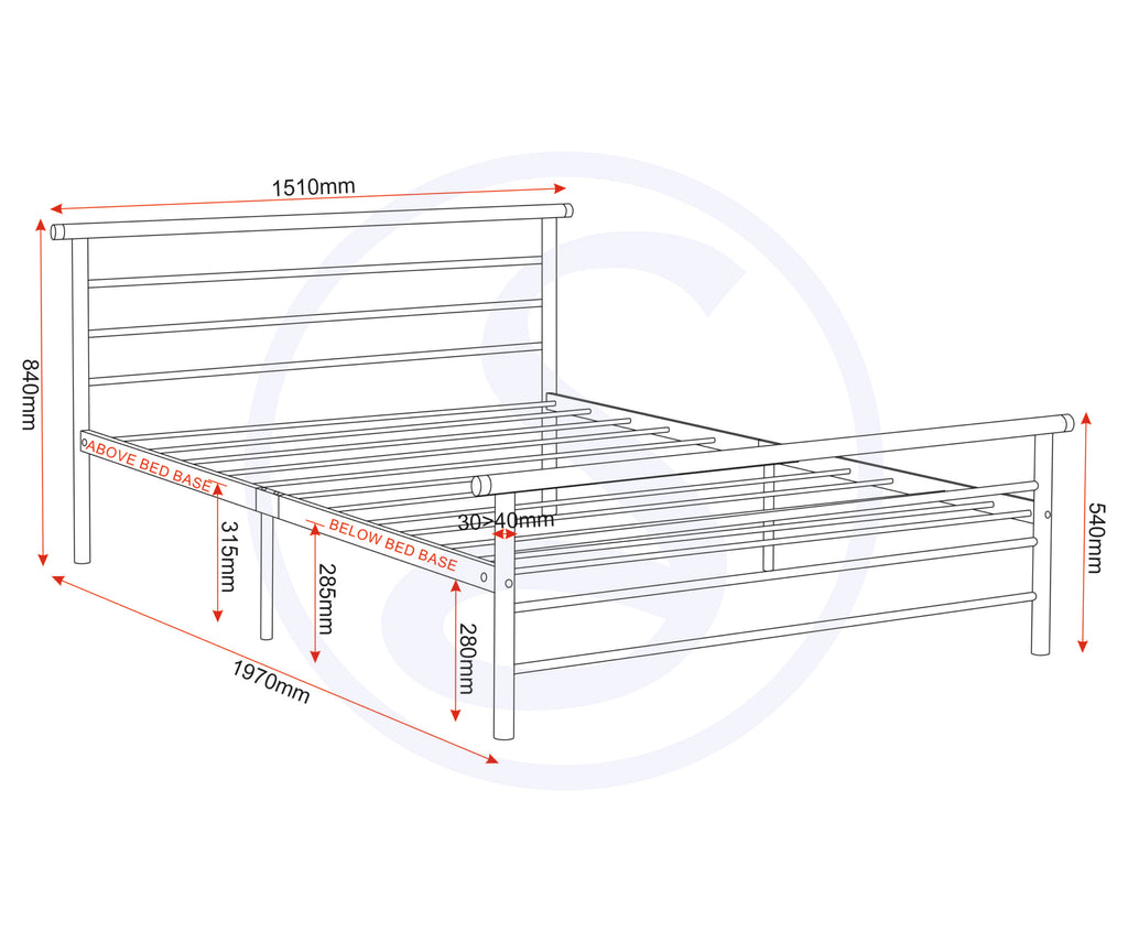 ORION 4'6" BED - SILVER