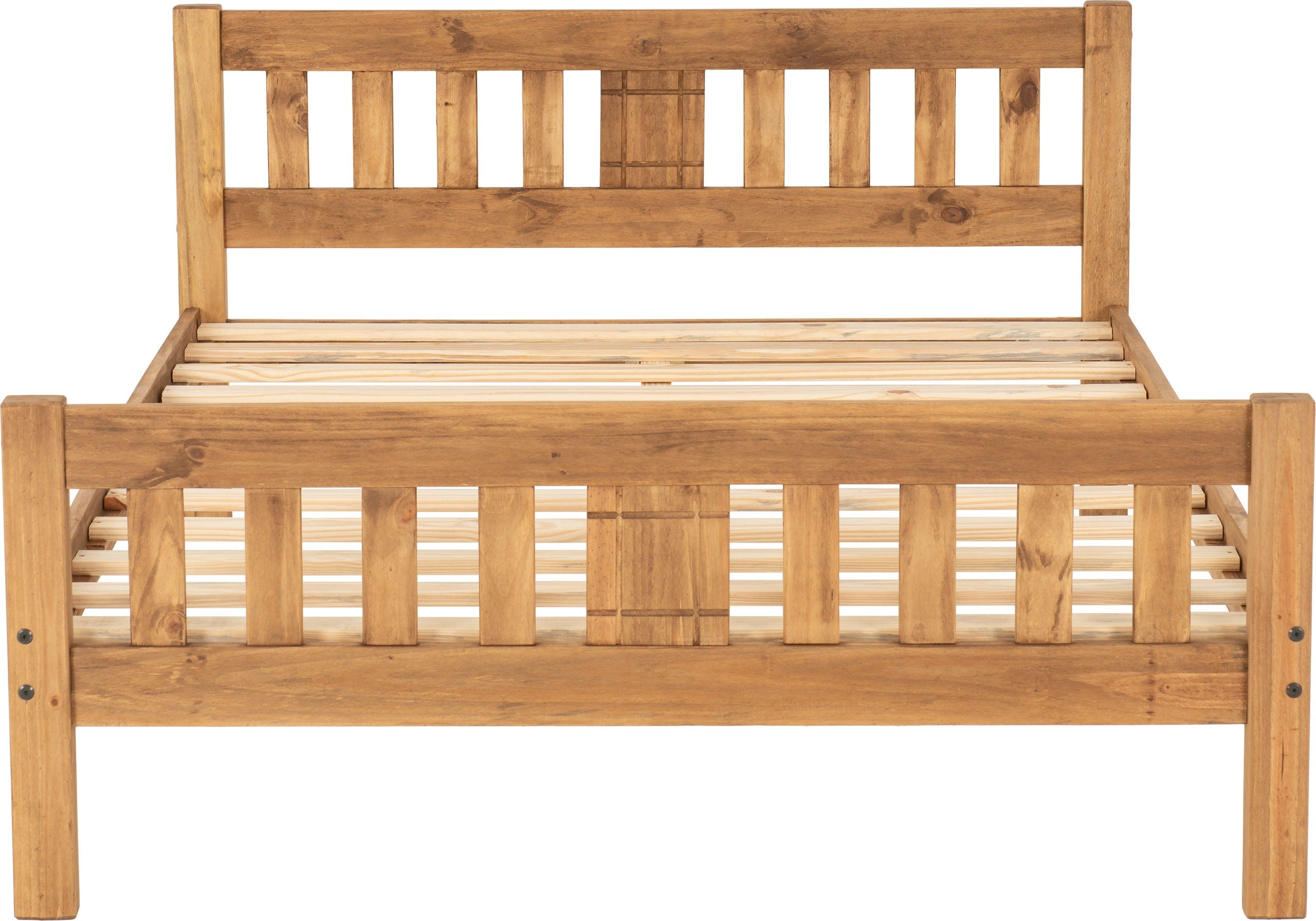 RIO 4'6" BED - DISTRESSED WAXED PINE