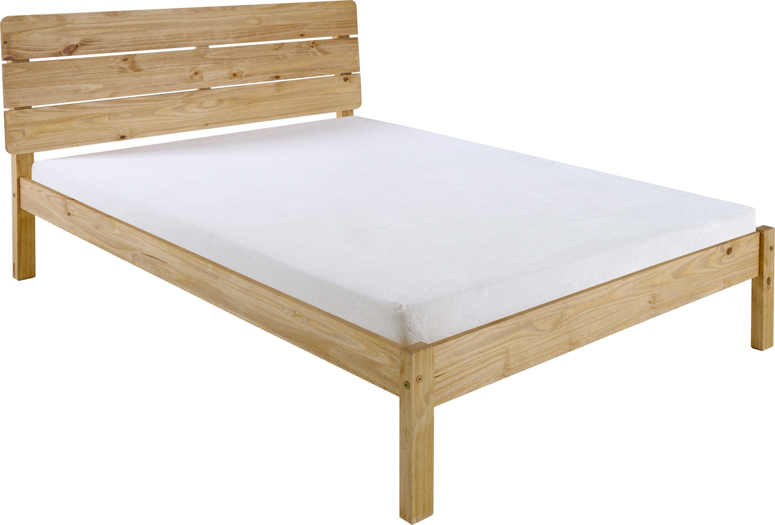 RONAN 4'6" BED - WAXED PINE