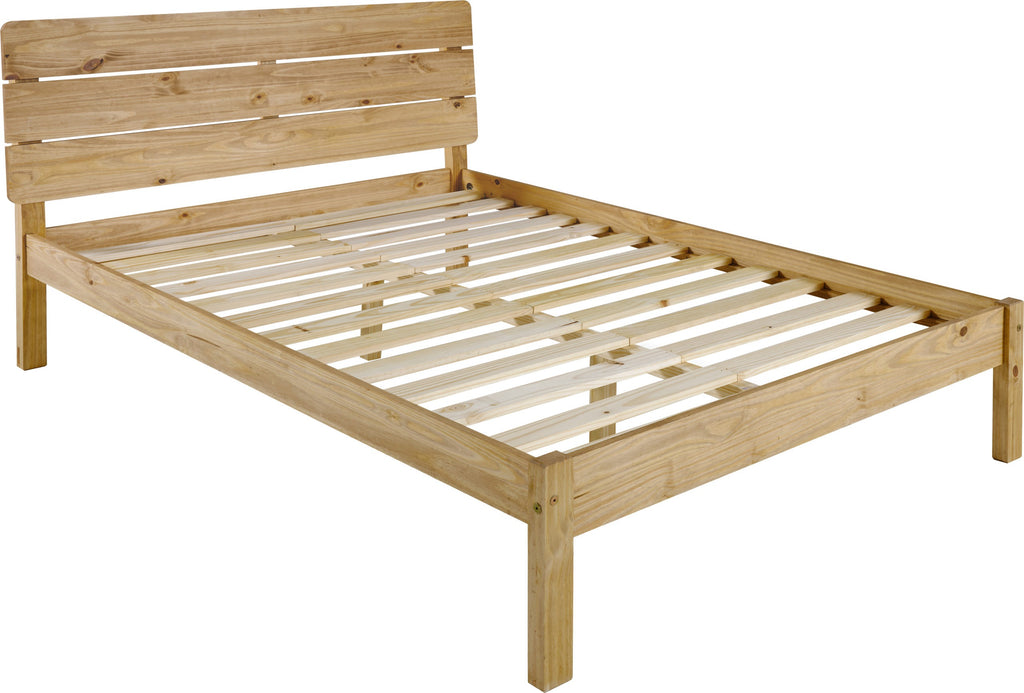 RONAN 4'6" BED - WAXED PINE
