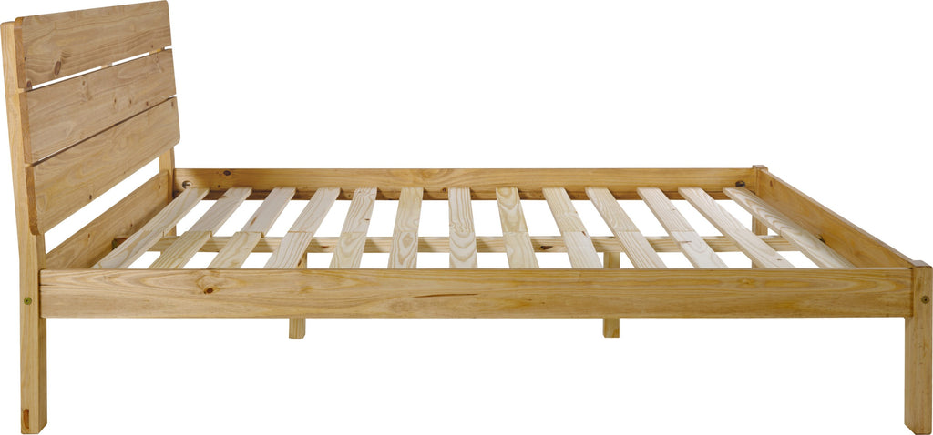 RONAN 4'6" BED - WAXED PINE