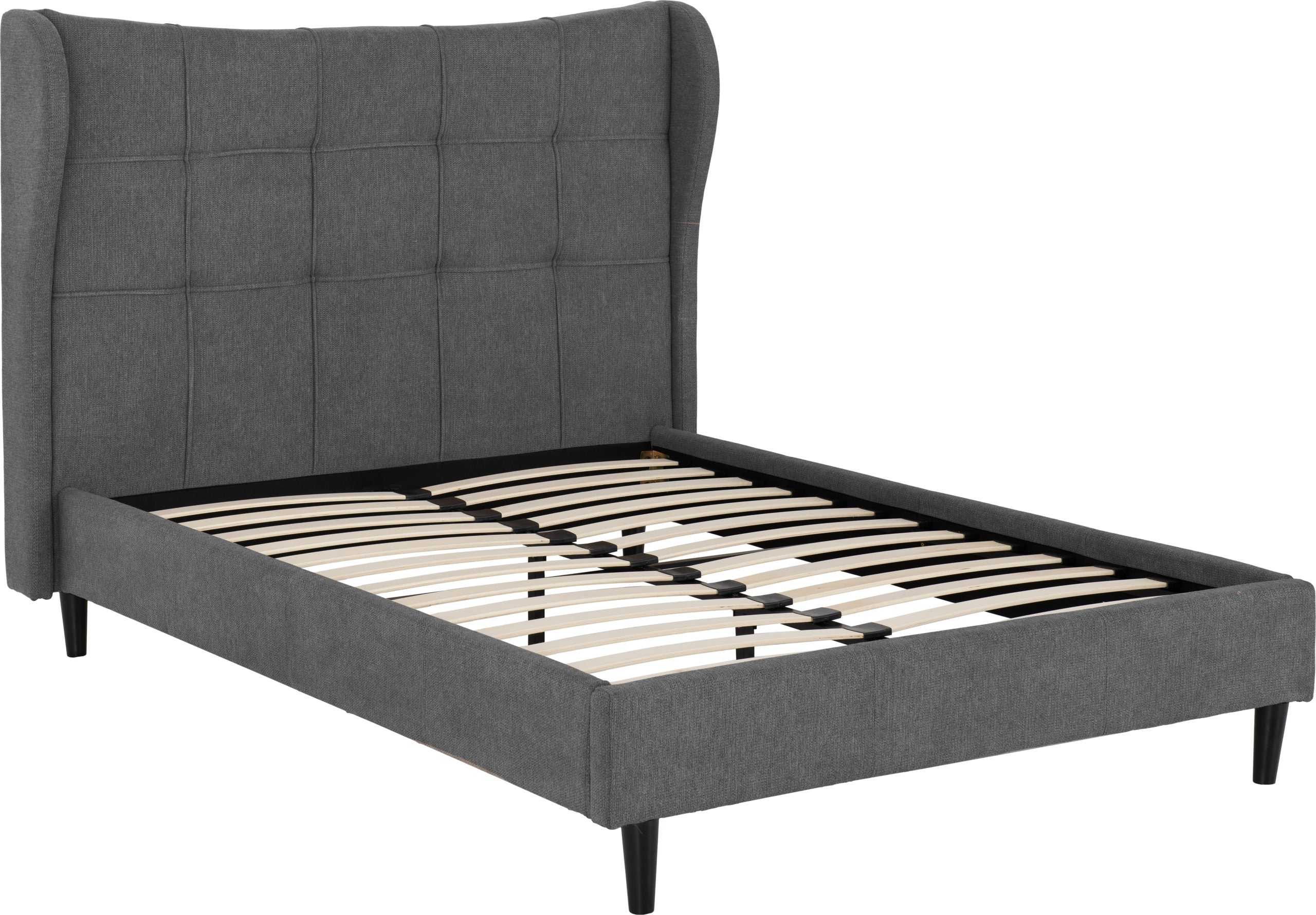 VERONA 4'6" BED - GREY FABRIC