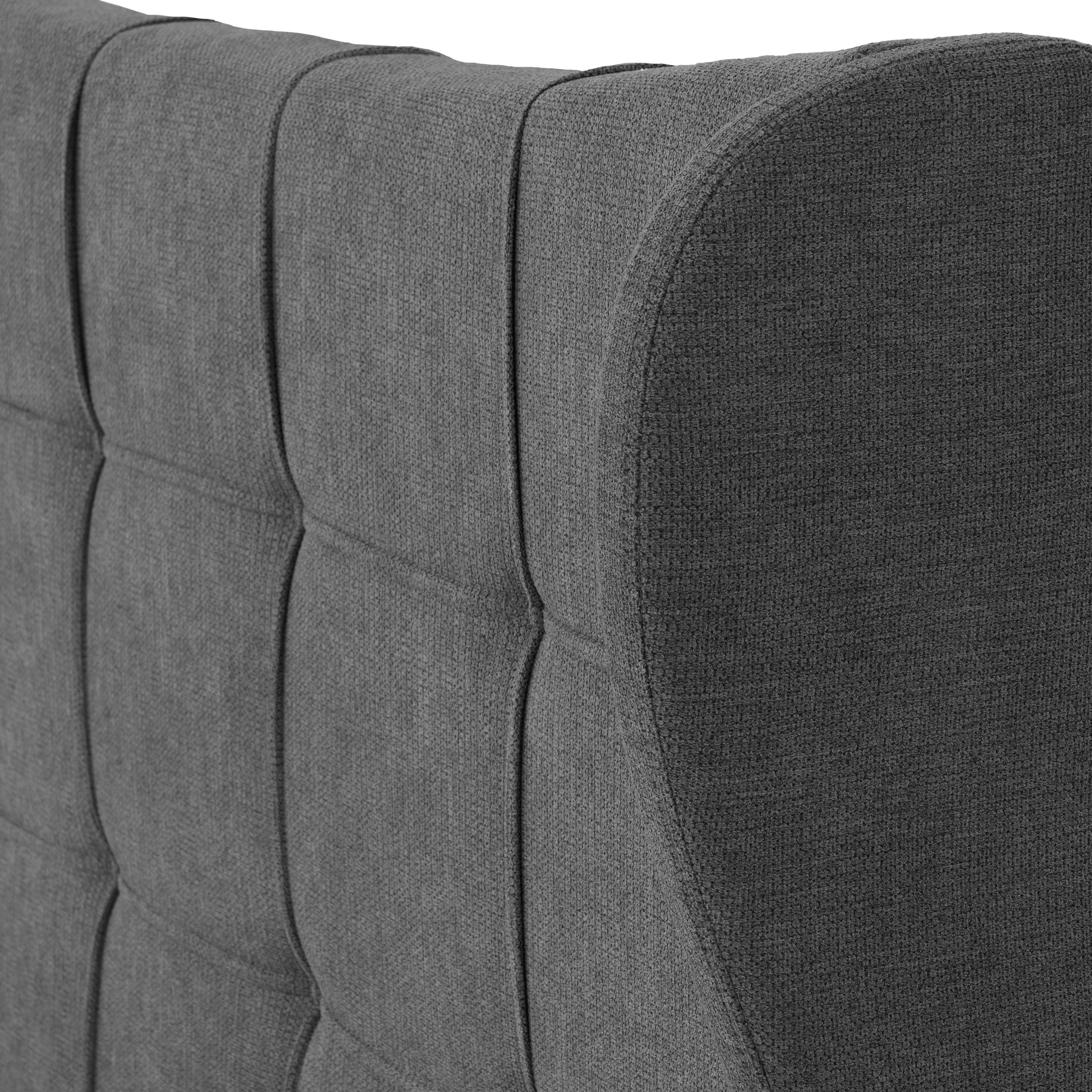 VERONA 4'6" BED - GREY FABRIC