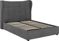 VERONA 4'6" OTTOMAN BED - GREY FABRIC