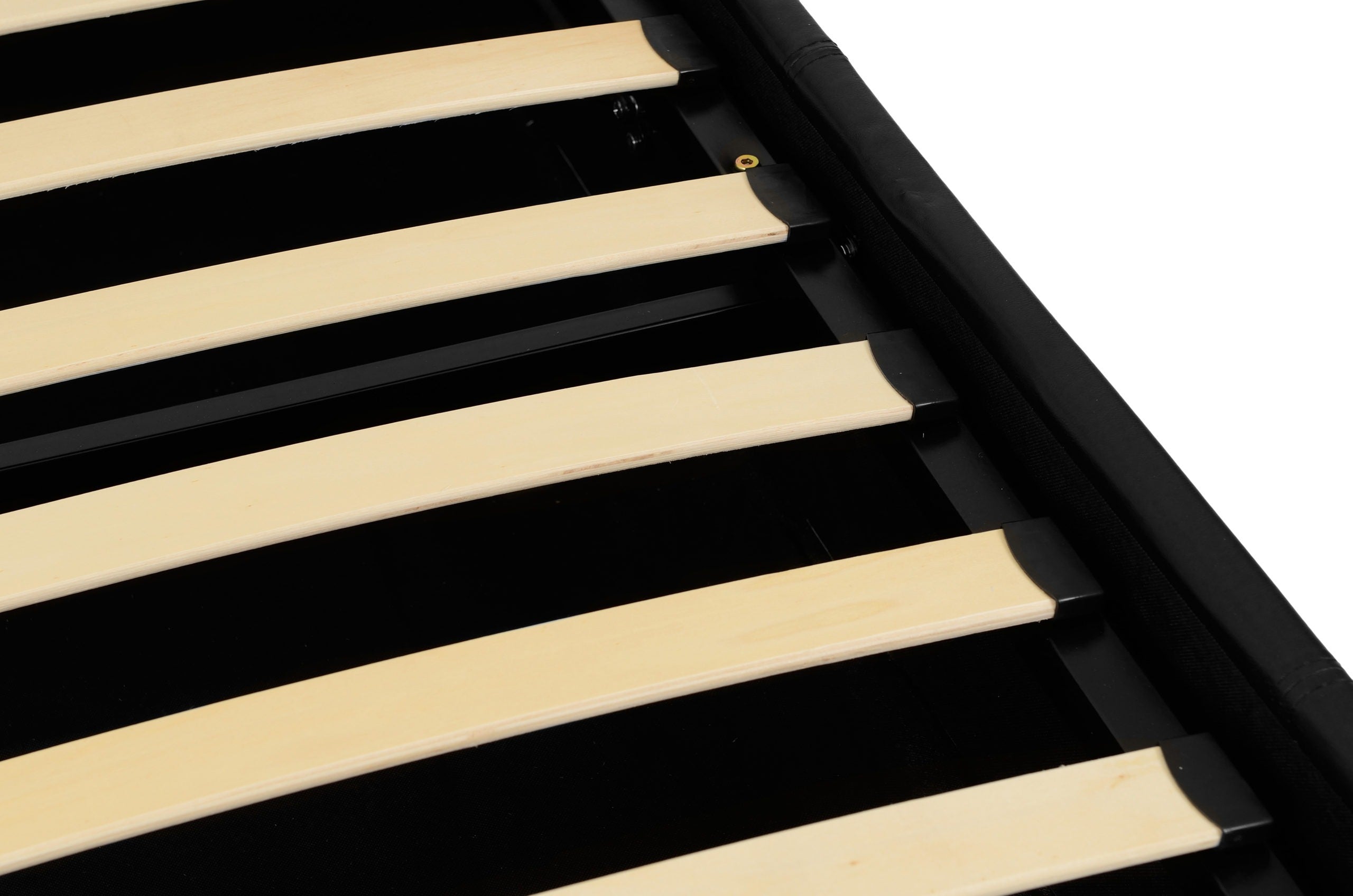 WAVERLEY 4'6" STORAGE BED - BLACK PU