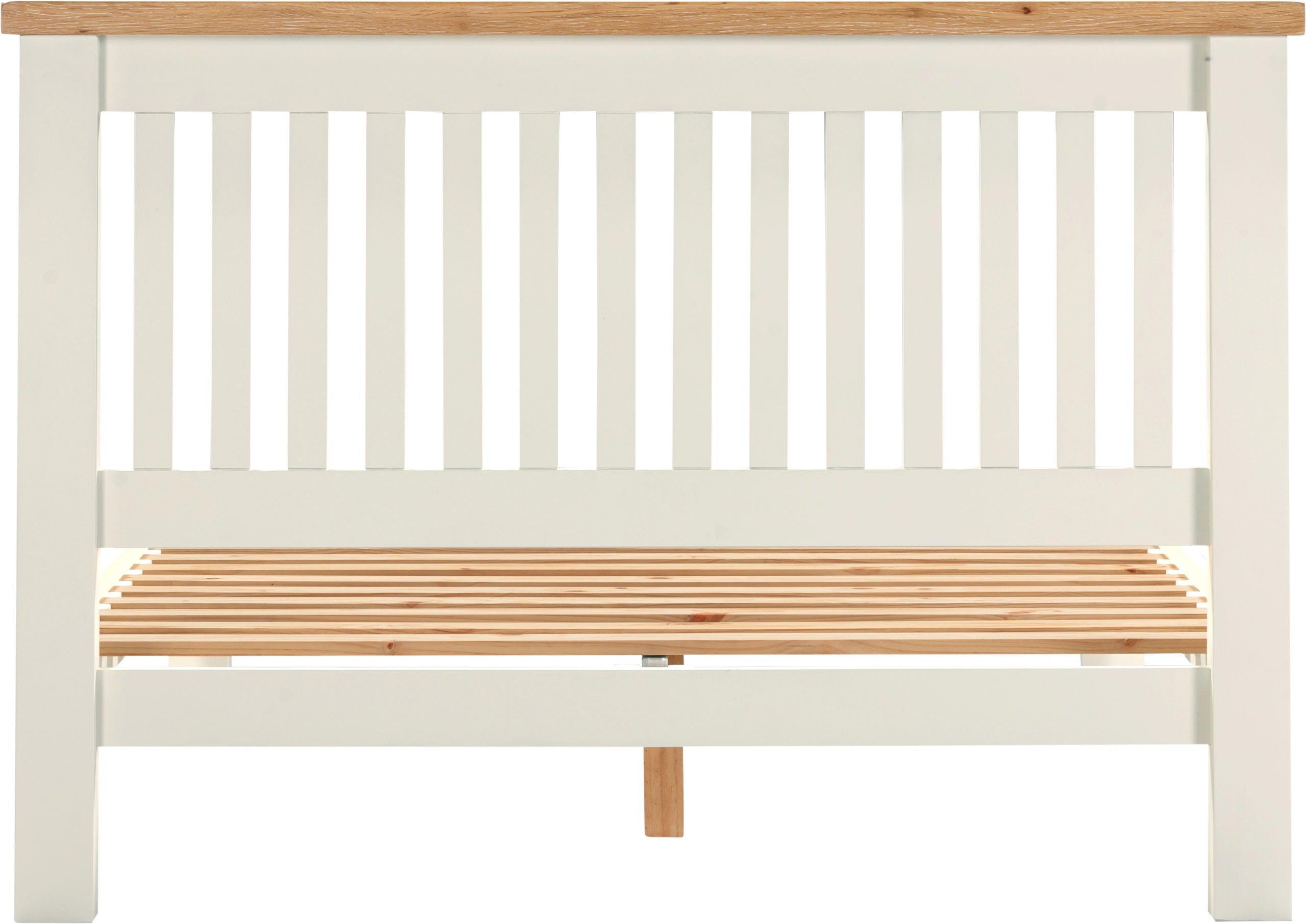 WINDSOR 4'6" LOW END BED - IVORY/OAK