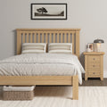 WINDSOR 4'6" LOW END BED - NATURAL OAK