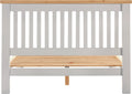WINDSOR 4'6" LOW END BED - PEBBLE GREY/OAK