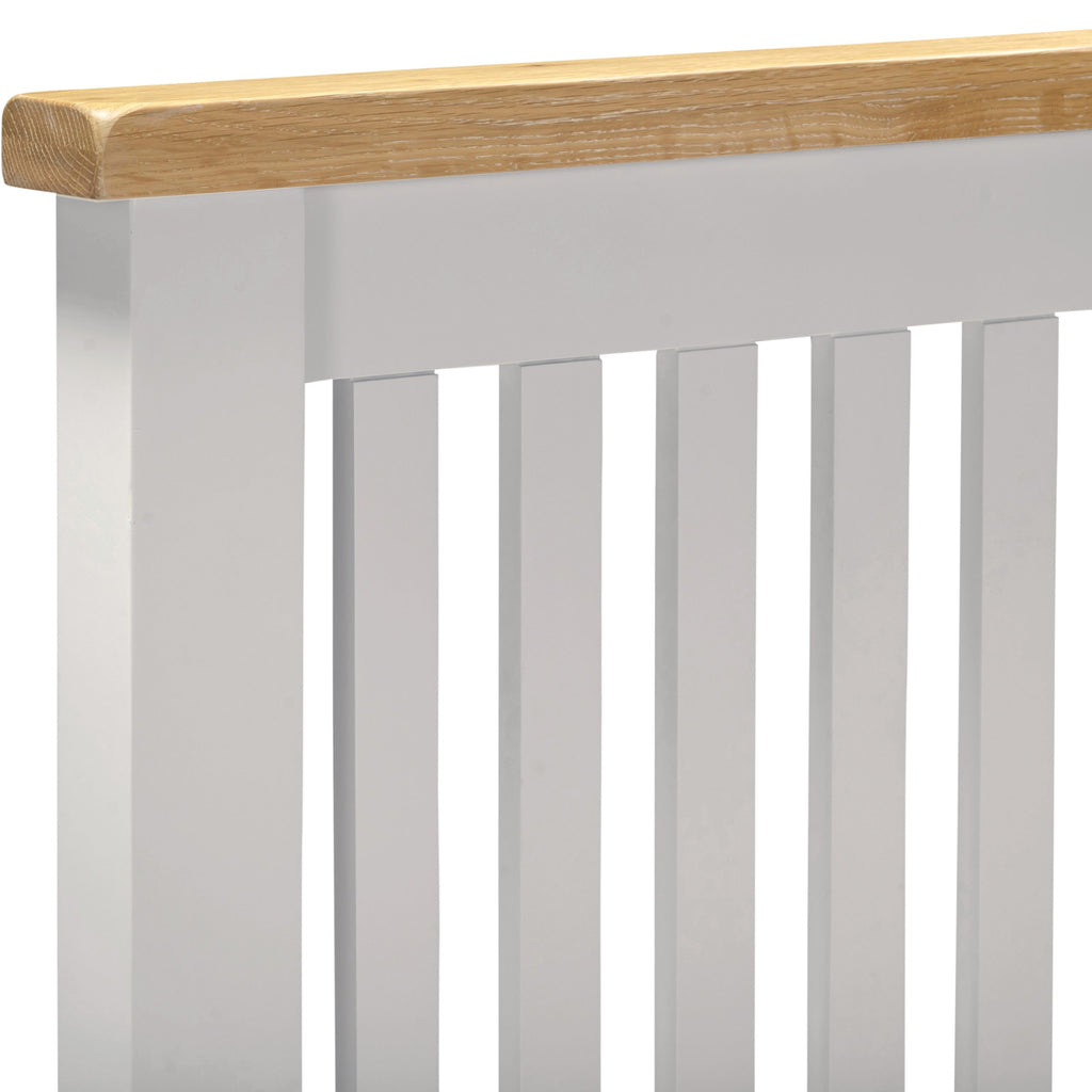 WINDSOR 4'6" LOW END BED - PEBBLE GREY/OAK